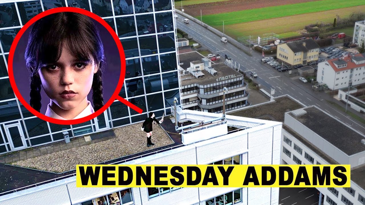 Neue DROHNE überwacht WEDNESDAY ADDAMS auf HOCHHAUS um 3 uhr mittags!! (Sie stürzt ab)