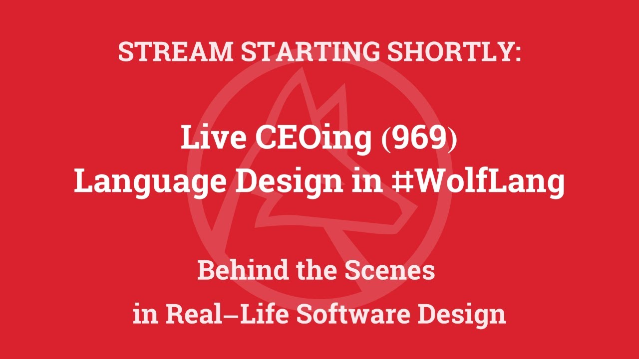 Live CEOing Ep 969: Language Design in Wolfram Language [Graphic Issues]