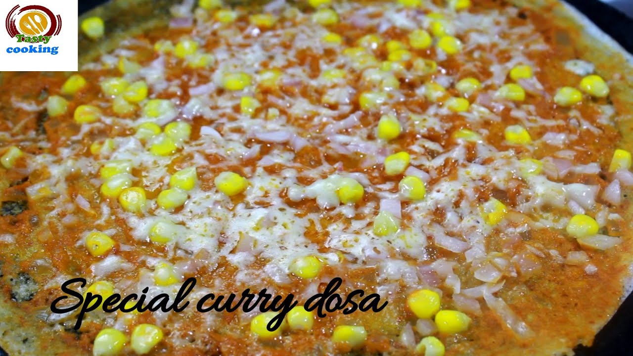 Street food Special curry Dosa /Cheese Corn Curry Dosa