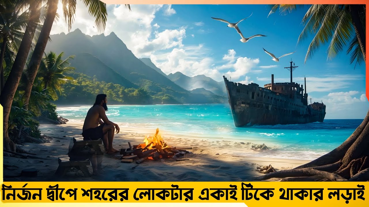 শহরের লোকটা একাই এই নির্জন দ্বীপে ফেসেজায়!😨 Cast away Movie explained in Bangla