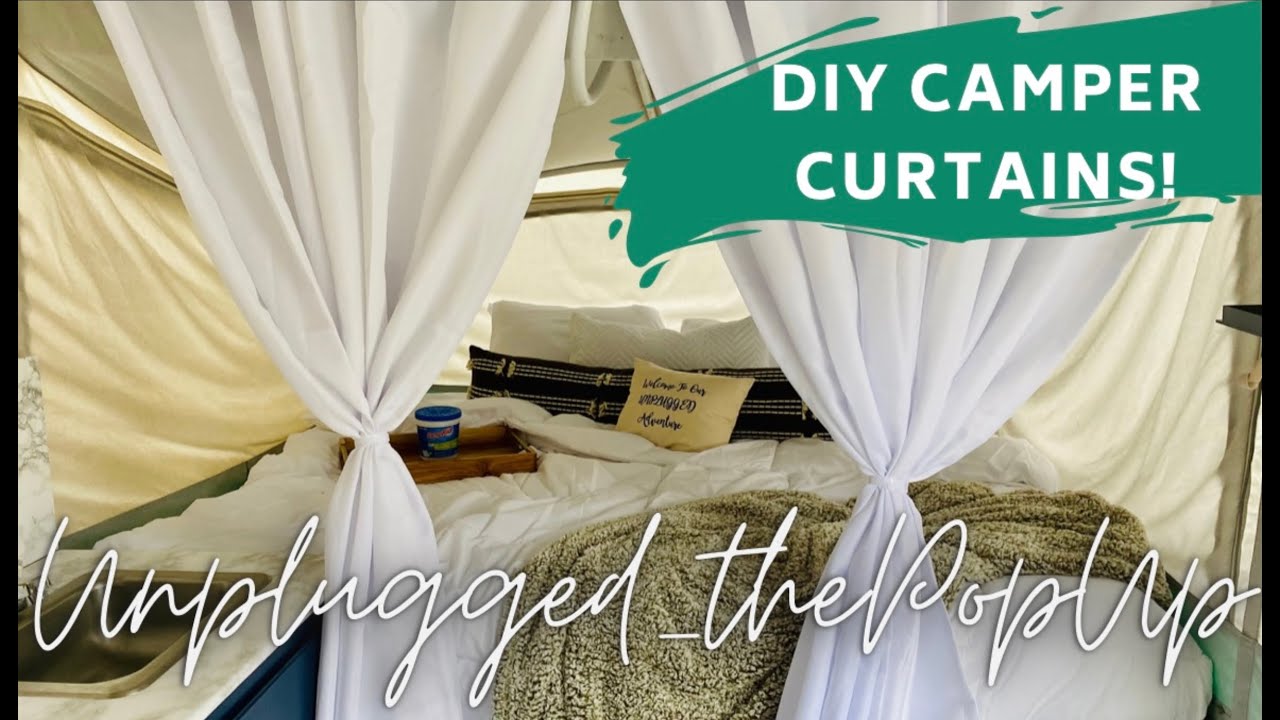 Episode 06: DIY Camper Curtains \\ No Sew PopUp Camper Curtains