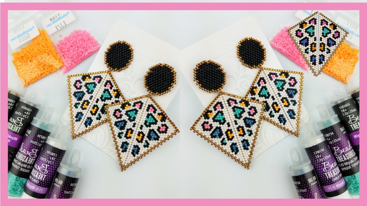 ANIMAL PRINT DE COLORES / ARETES/ARETES DE MUYUKI/PEYOTE.