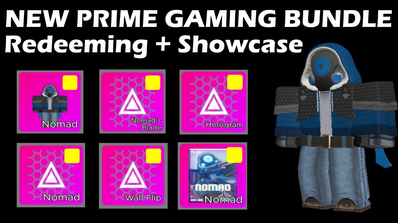 Redeeming + Showcasing the NEW Prime Gaming Nomad Bundle | Roblox Arsenal