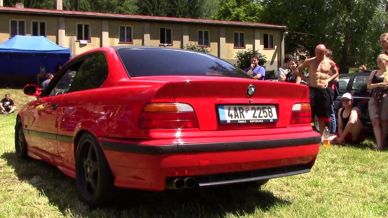 SOUND EXHAUSTS 2x BMW E36 Hellrot Coupe 328i & 318is