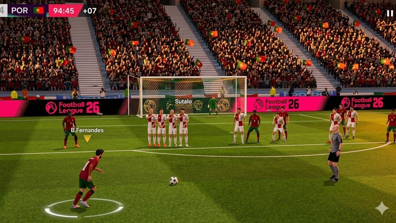 Portugal 5-0 Urguey | New Football Gameplay | Football 2026 Game | Football 2026 Gameplay #football 