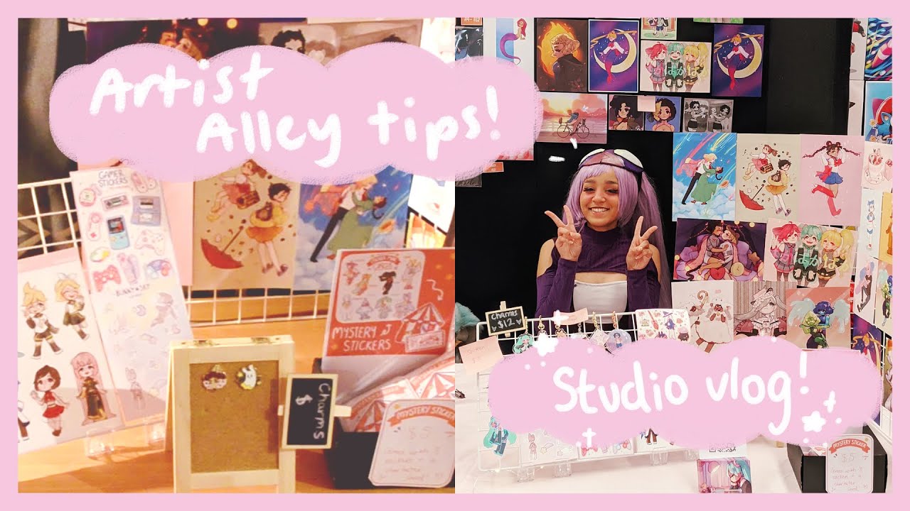 ARTIST ALLEY PREP!! Convention tips + more! | studio vlog 8 🧙🏽‍♀️