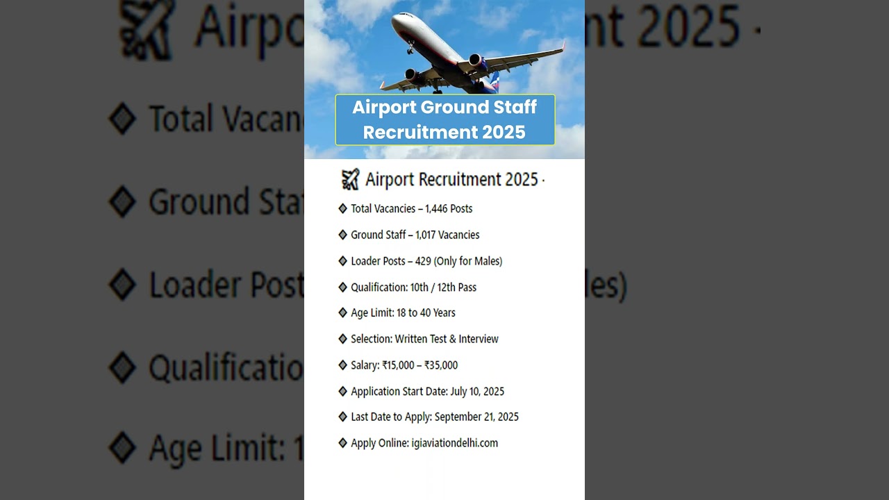 ✈️ Airport Recruitment 2025 &ndash; IGI Aviation
