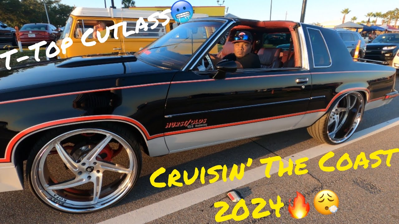 Cruisin’ The Coast 2024 Gbody Cutlass Monte Carlo Donks Classic Cars On Beach Blvd, Biloxi In 4k