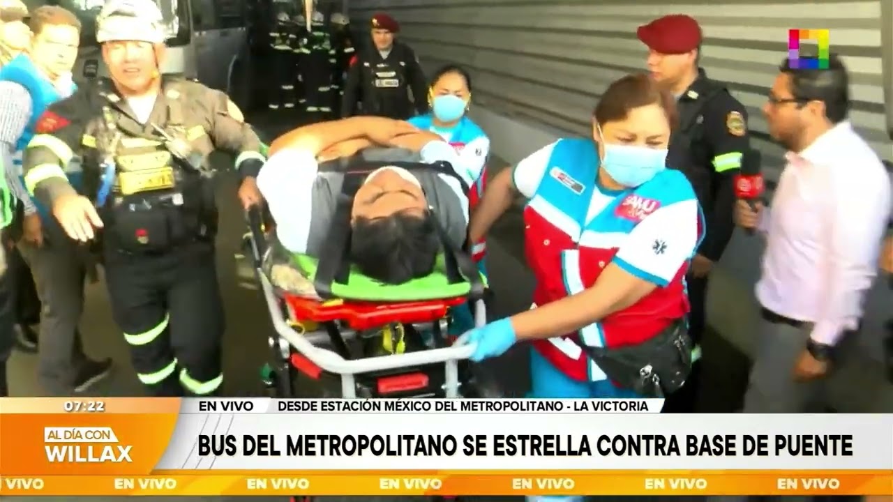 Al Día con Willax - ENE 26 - BUS DEL METROPOLITANO SE ESTRELLA CONTRA BASE DE PUENTE | Willax