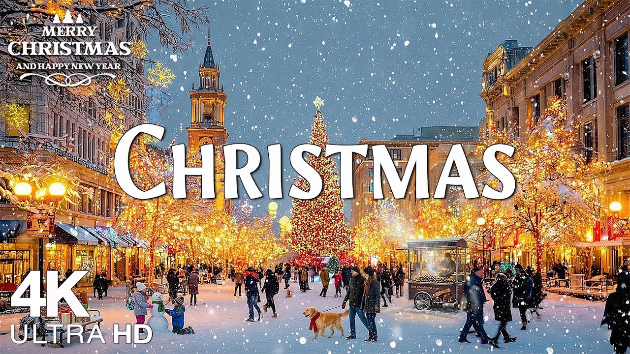Festive Christmas Atmosphere 4K 🎄 Magical Winter Lights & Cozy Ambience