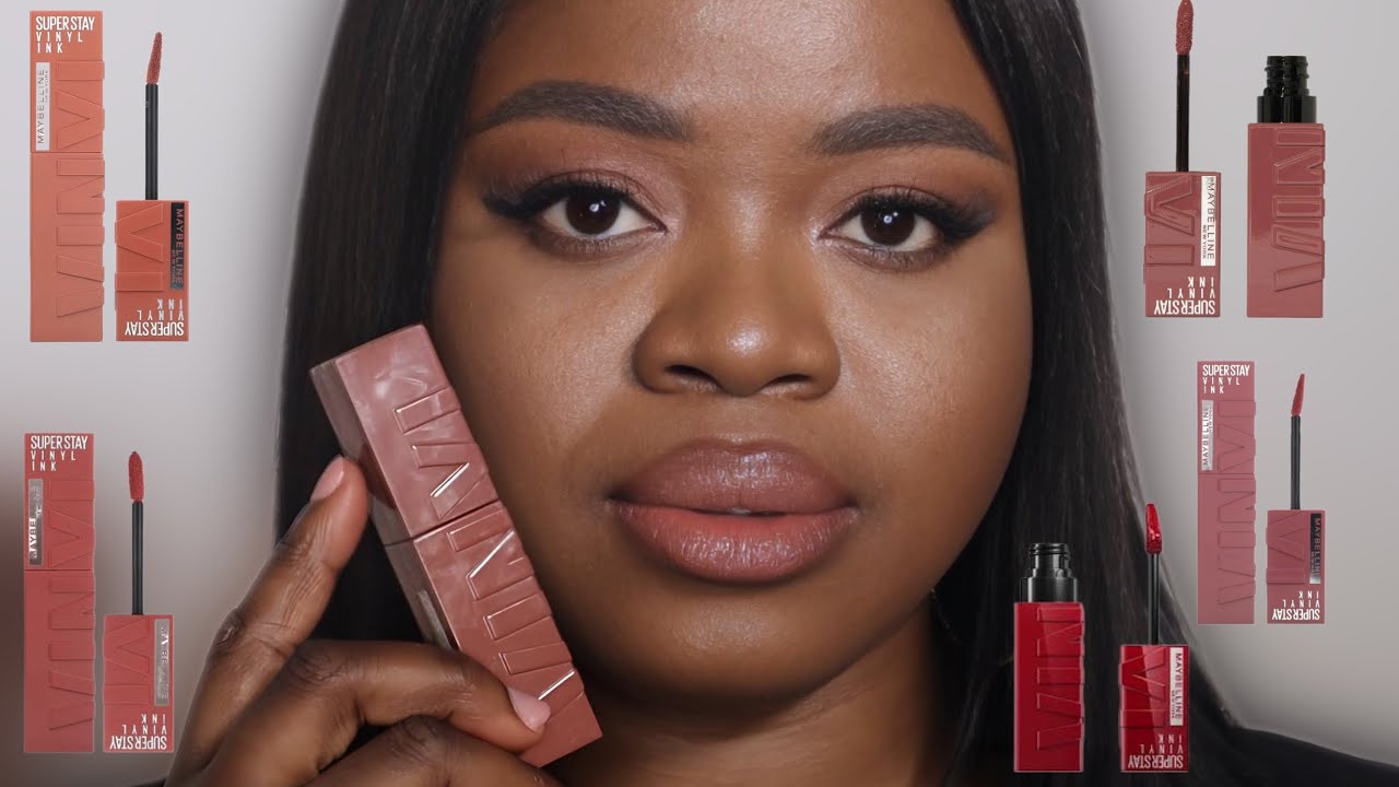 Виниловые помады Maybelline | Свотчи лучших нюдовых оттенков для темной кожи
