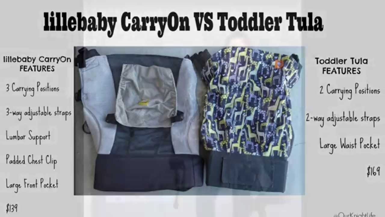 Toddler LILLEbaby CarryOn VS Toddler Tula