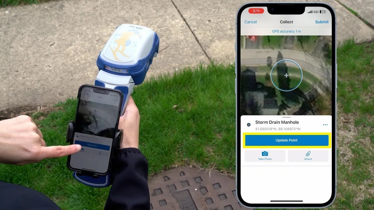 How to Map a Point with the Skadi Smart Handle’s Invisible Range Pole in ArcGIS Field Maps
