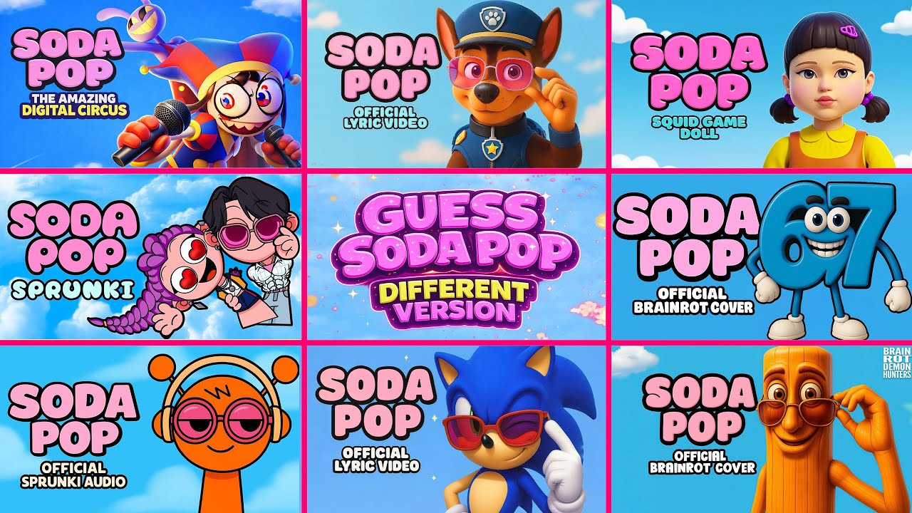 Guess Soda Pop SAJA BOYS Through Different Versions ~ Guess The Song Golden KPOP DEMON HUNTERS