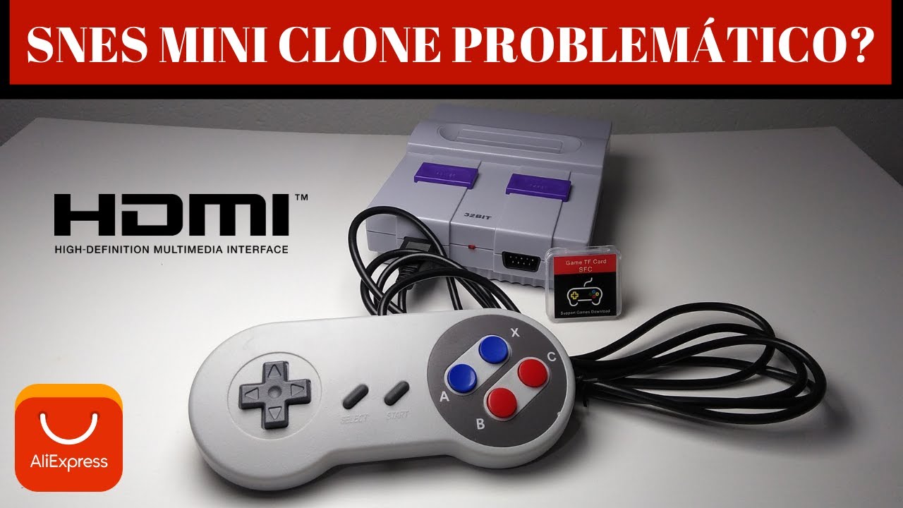 SN-200 32 Bit - Mini Snes clone com Entrada para Micro SD Card do Aliexpress