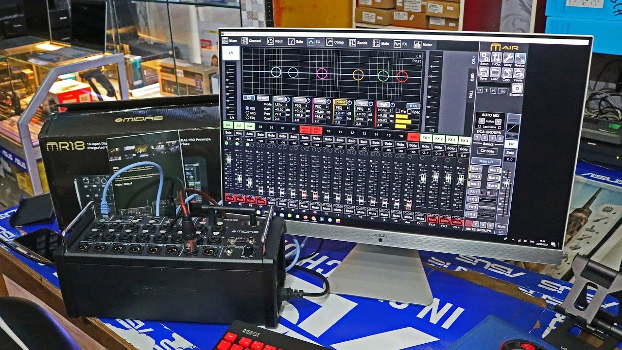 Digital Mixer Paling enak dan murah SEDUNIA midas MR18 kirim ke Jember