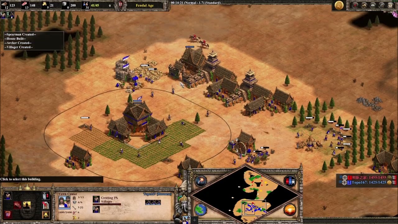 Age of empires 2 de, Burmese vs Khitans, kinda broken civ.