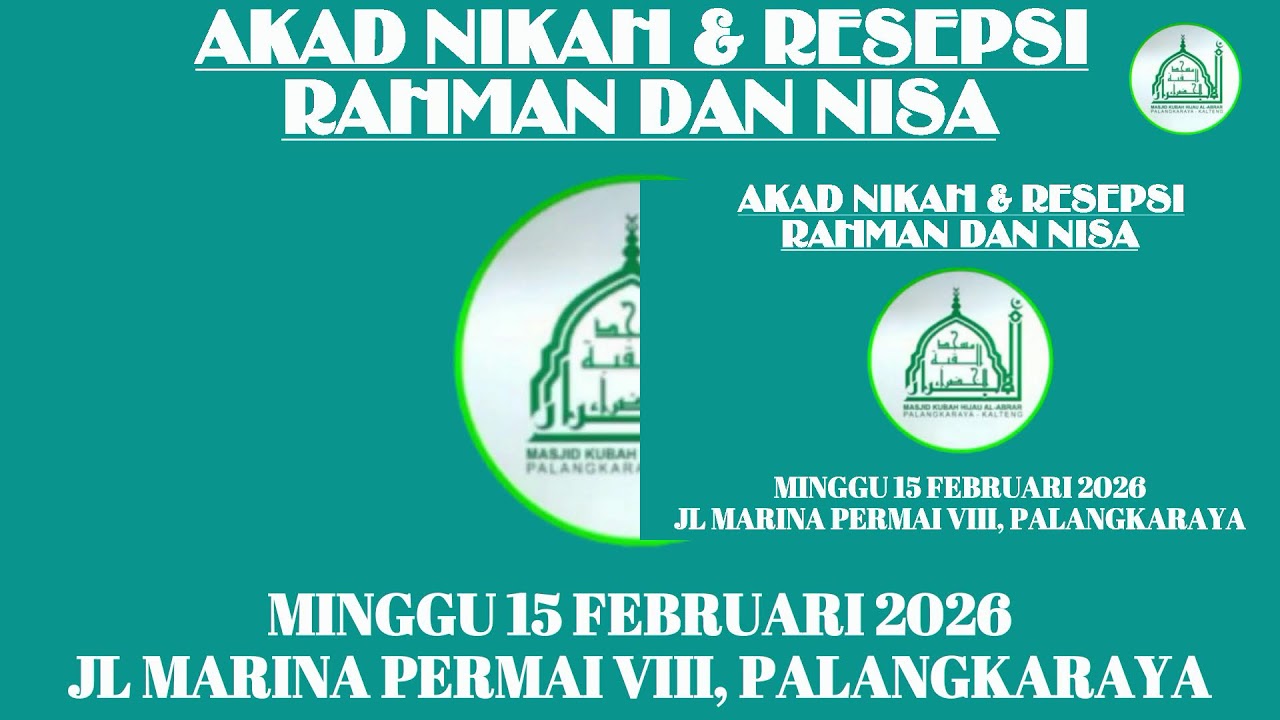 AKAD NIKAH DAN RESEPSI RAHMAN & NISA