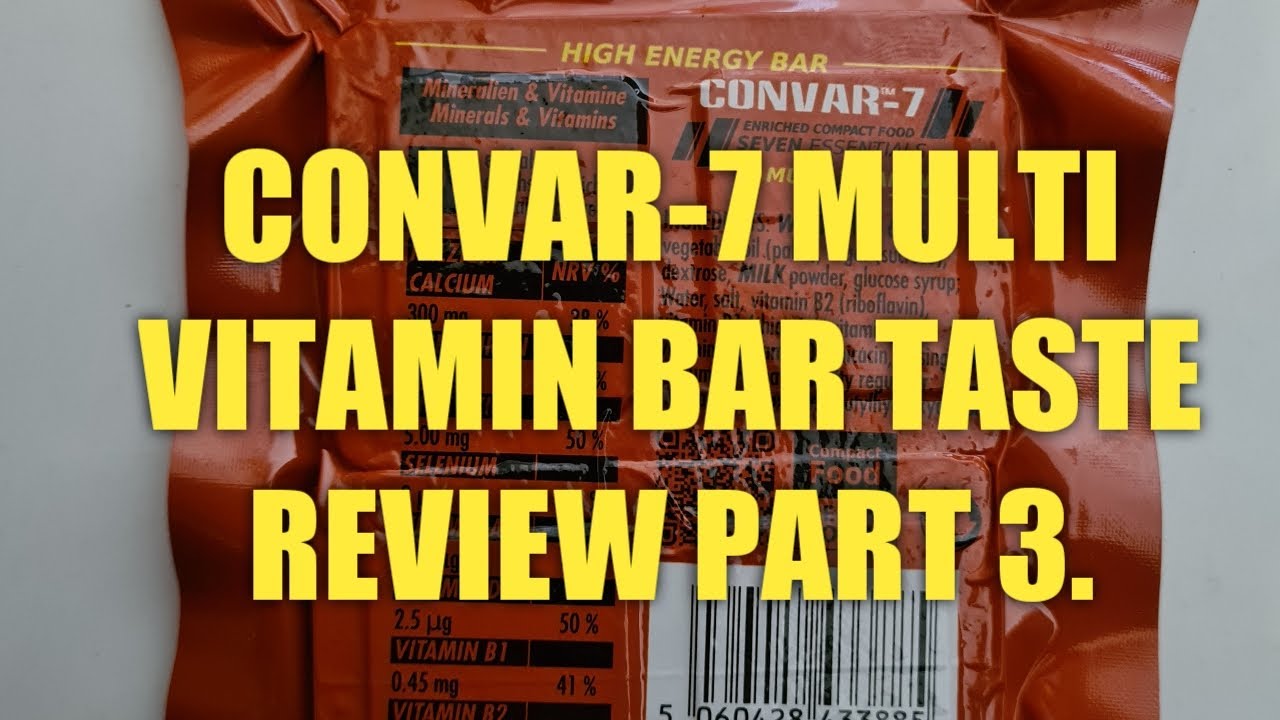 Convar-7 multi vitamin  bar taste review part 3.
