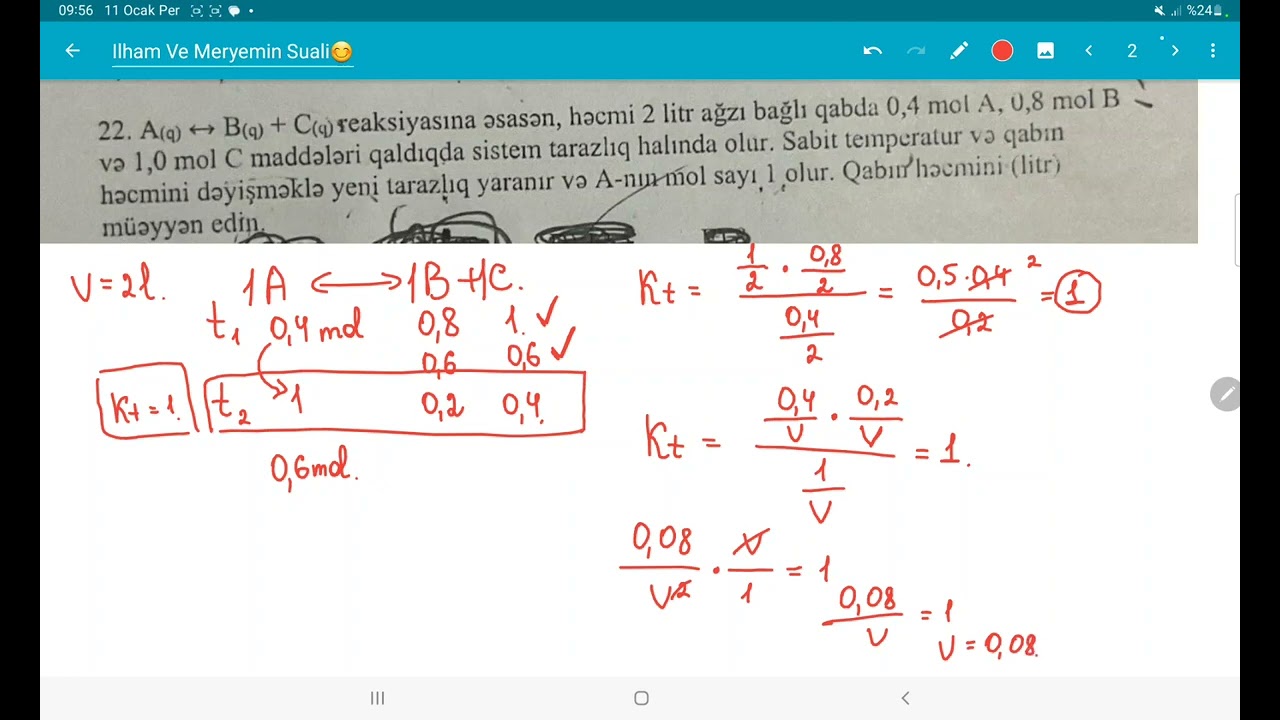 Tarazliq ve istilik effekti suali