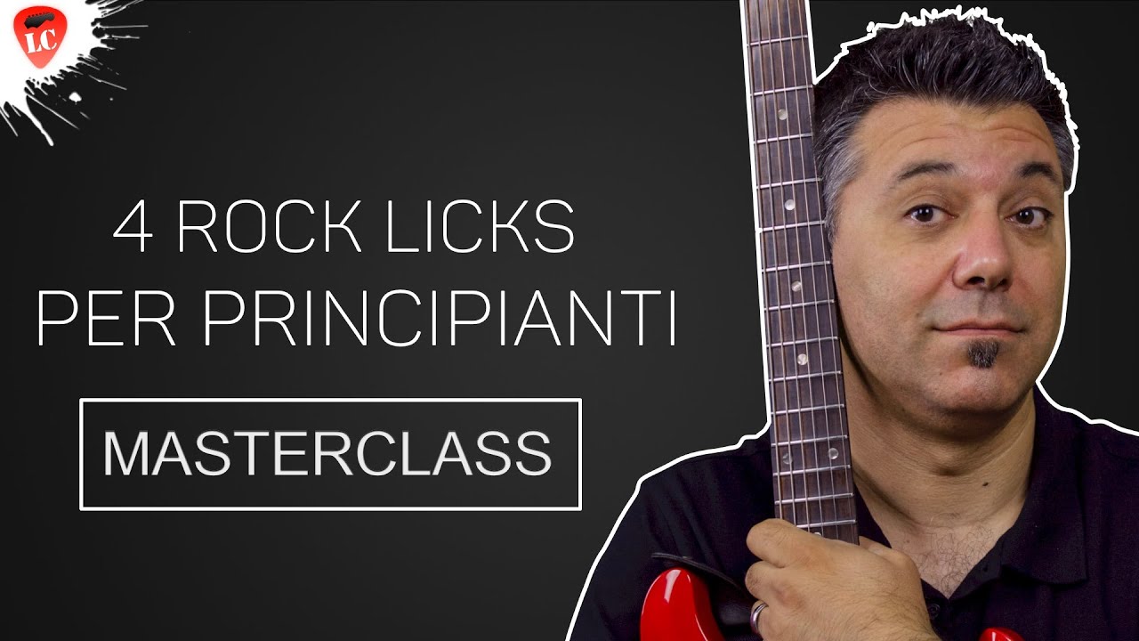 4 Tipici Rock Licks Per Chitarra Rock/Blues Principianti - Masterclass