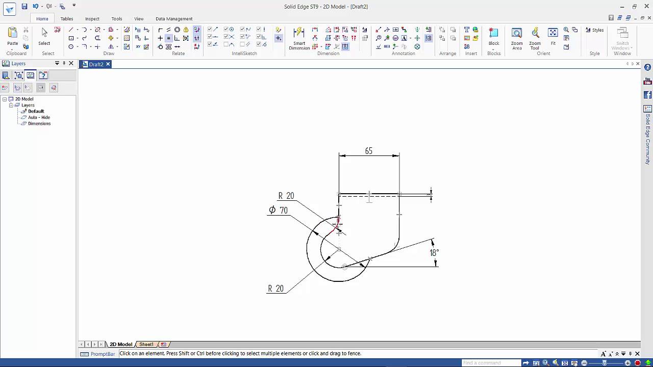 Solid Edge 2D - Create a drawing