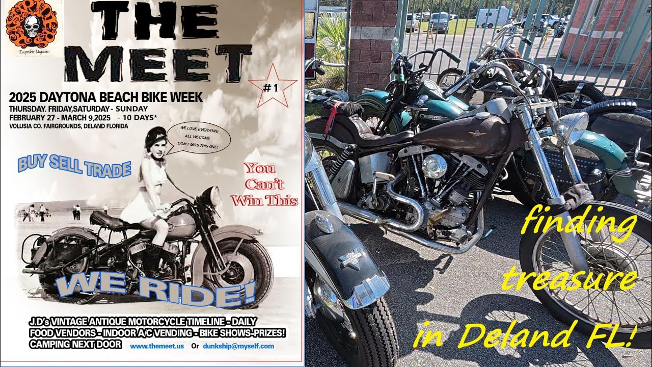 THE MEET - 1st annual Vintage Motorcycle Swap Meet at the Volusia County Fairgrounds 2025