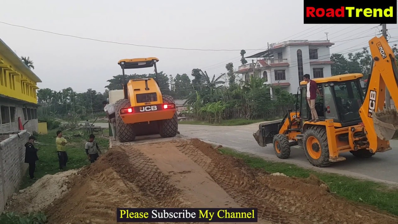 JCB  BACKHOE WORKING MUD ROLLER RAMP VIDEO. Complete Jcv Video.