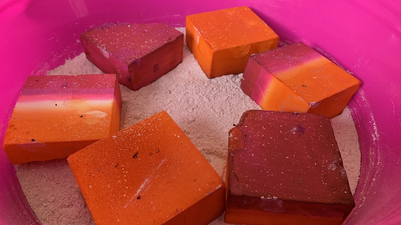 Plain Dyed Z Athletic Gym Chalk &bull; Oddly Satisfying &bull; ASMR 🧡💜