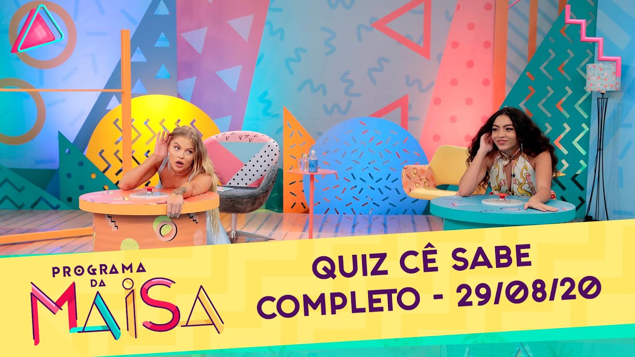 Quiz Cê Sabe | Programa da Maisa (29/08/20)