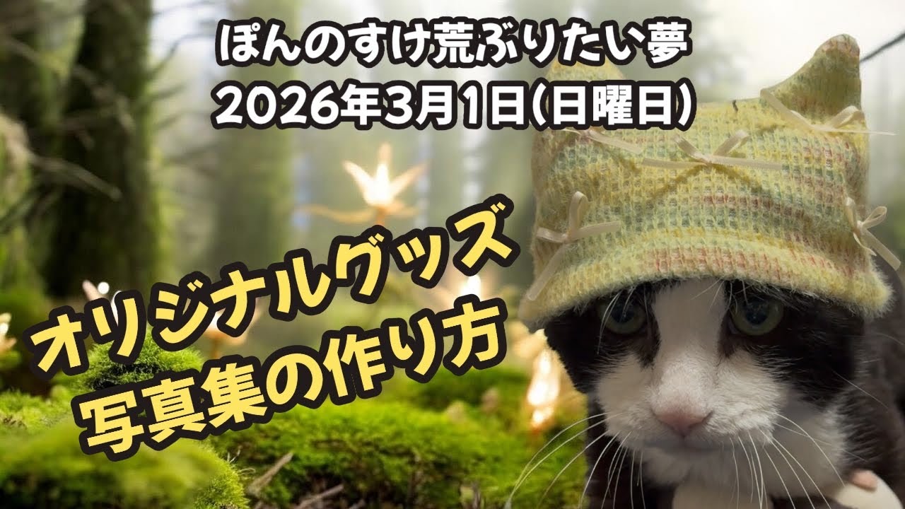 今日のぽんのすけ荒ぶりたい夢 2026年3月1日(日曜日) ネコミミの妖精帽子 #cat #ねこ #保護猫 