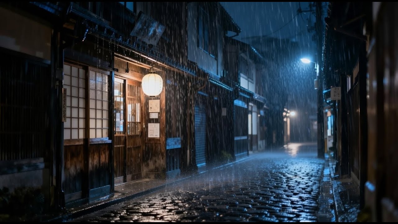 10 Hours of Calm Rain in the Old Town — Night Ambience for Deep Sleep