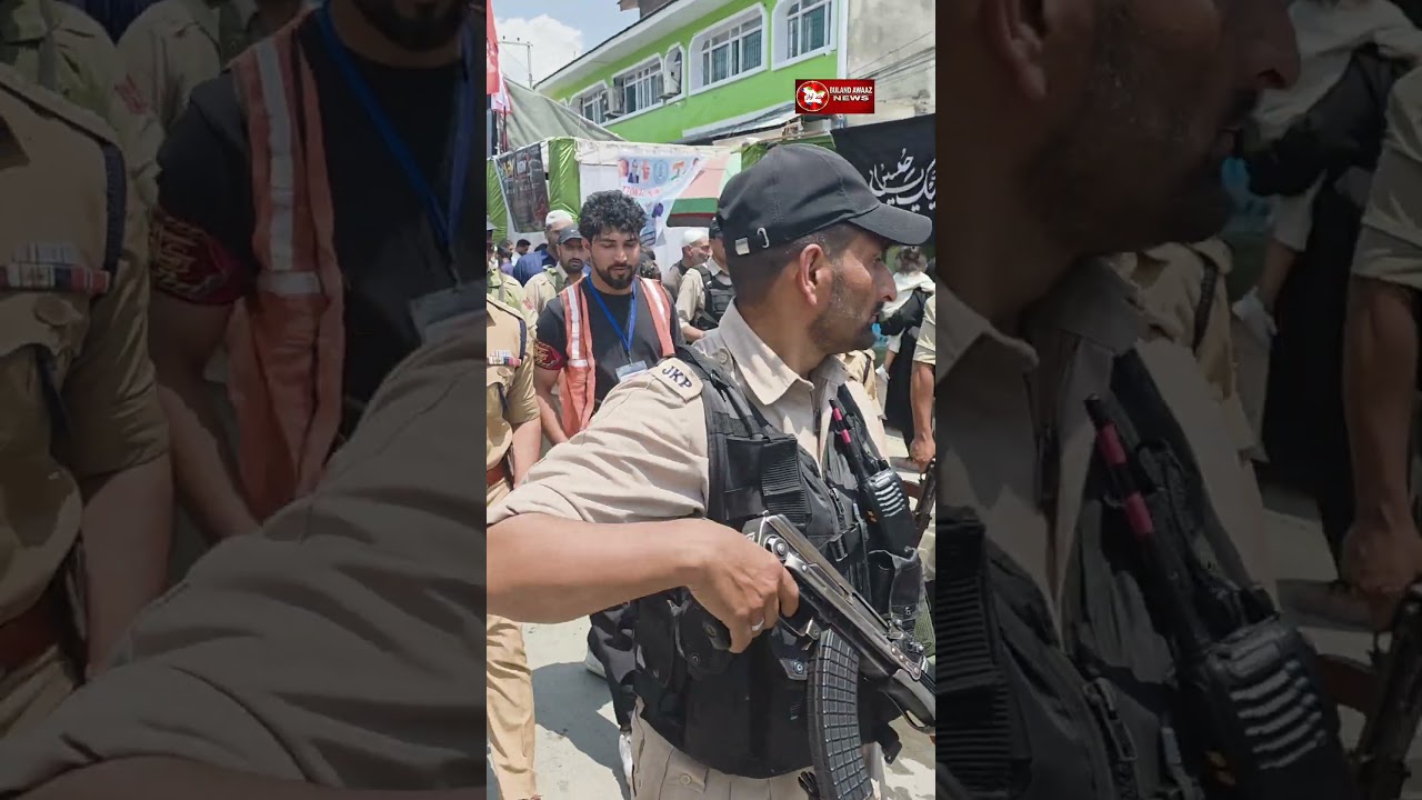 DySP Headquarters' Syed Sleet Shah joined the Ashura procession at Zadibal.