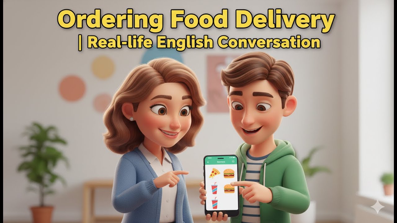 🍔 Ordering Food Delivery in 2025 | Real-life English Conversation for Beginners | SpeakUp English
