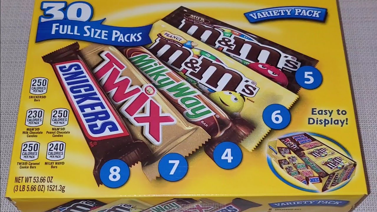 Costco Sale Item Review Taste Test 30 Packs Mars Variety Pack Snickers Milky Way Peanut M&M M&M's