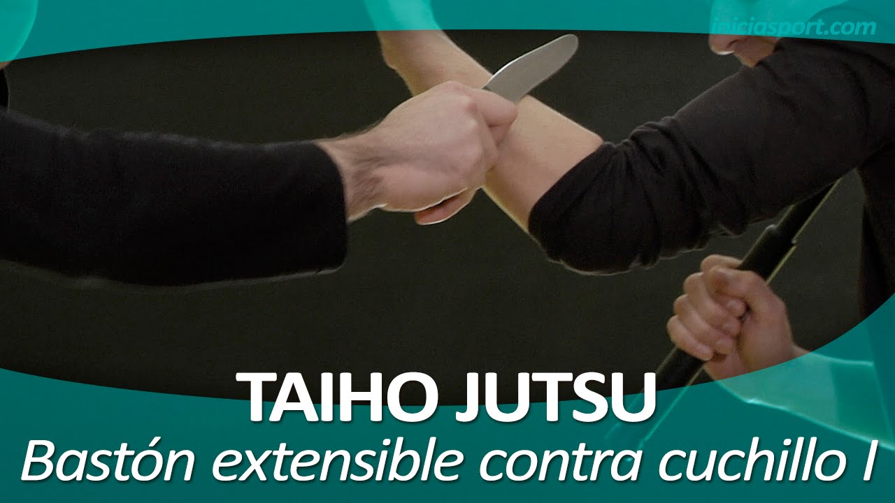 TAIHO JUTSU 17 (sistema japonés defensa personal policial) |  Bastón extensible contra cuchillo I