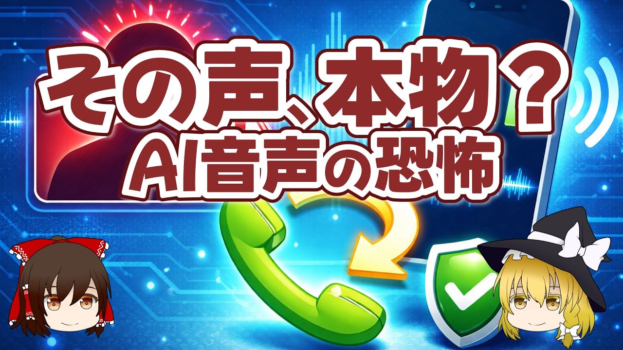 その声、本当に本人？ AI音声詐欺の定番と防ぎ方【ゆっくり解説】