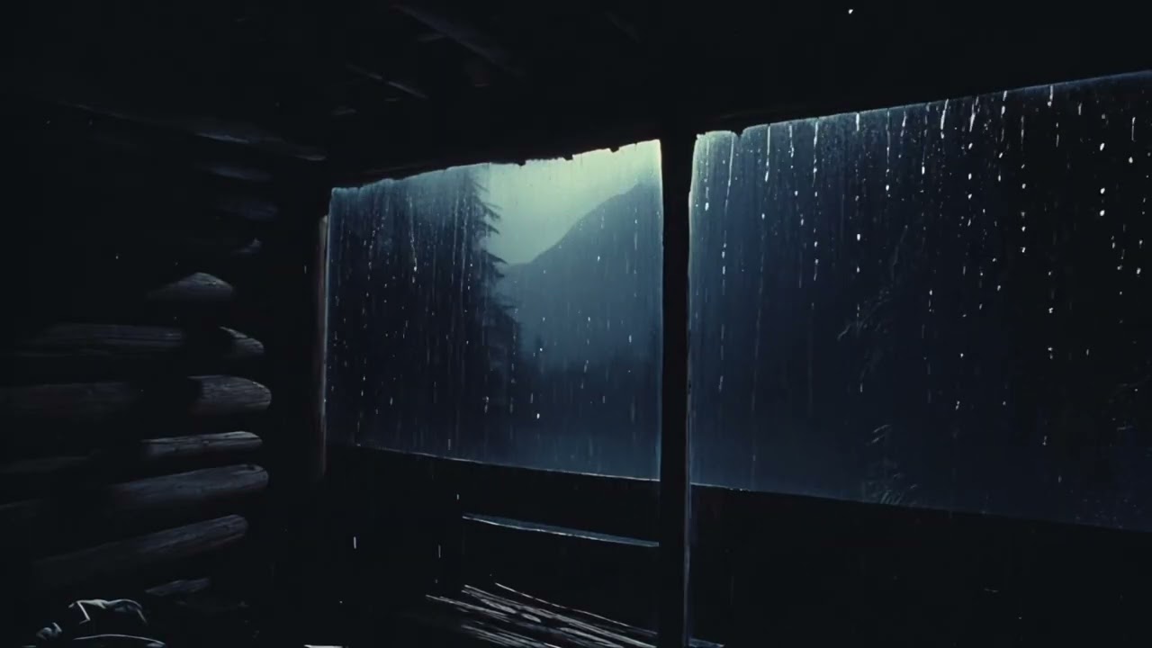 Sleep Instantly in a Cozy Rain Cabin 🌧️ (No Ads) Deep Sleep Rain Sounds All Night