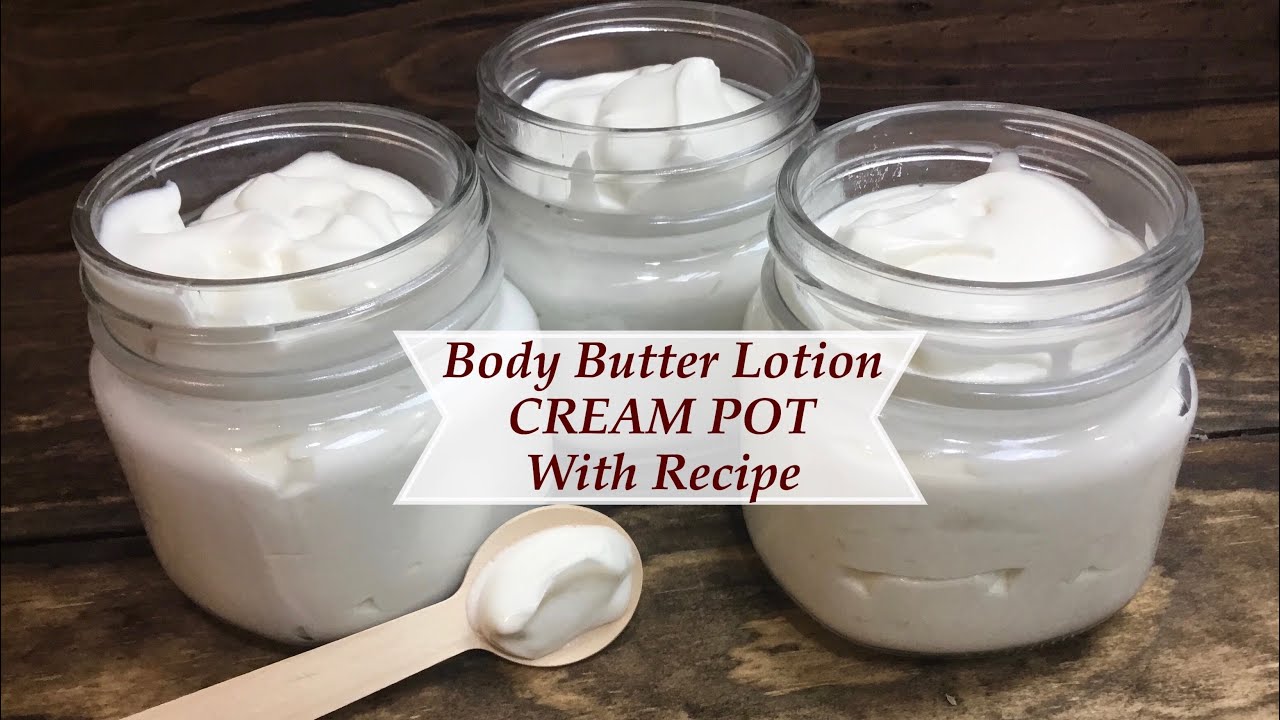 DIY Easy Homemade CREAM POT Body Butter Lotion w/ Recipe | Ellen Ruth Soap