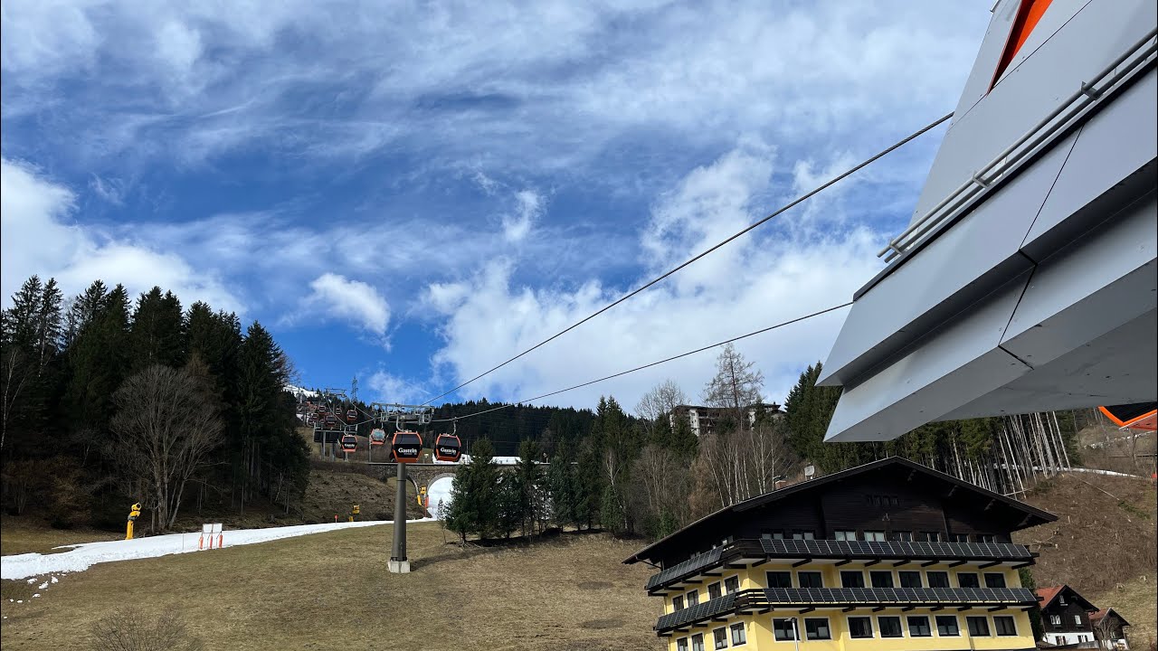 Schlossalmbahn Bad Hofgastein 10er Gondel (Achtung: sehr starker Wind)