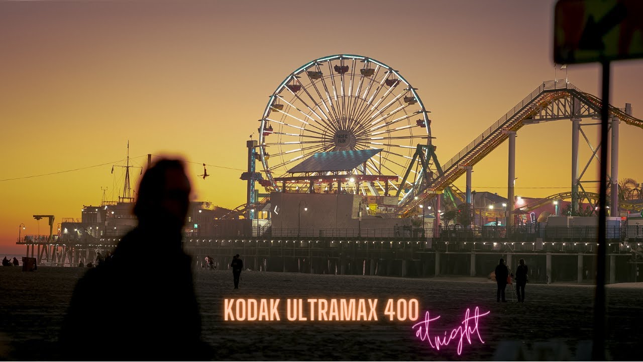 Kodak Ultramax 400 Night Photography | Santa Monica Pier