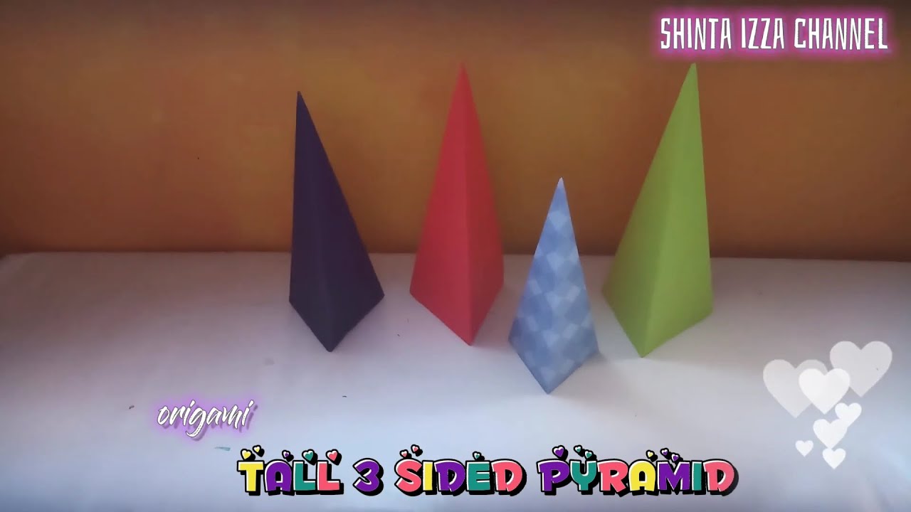origami tall 3 sided pyramid/origami piramida tinggi 3 sisi