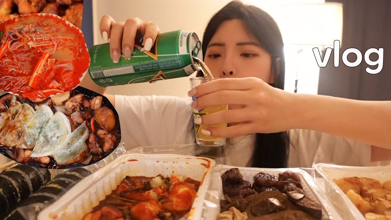 먹방 브이로그와 일상브이로그 그 사이 쯤 어딘가 ...✨ (몸무게공개 , 일상먹방 , 일상운동 폭(음)주 )