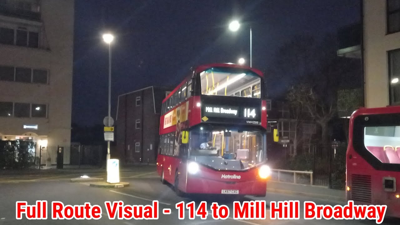 Full Route Visual | London Bus Route 114 - Ruislip to Mill Hill Broadway | (VWH2350) LK67CXG