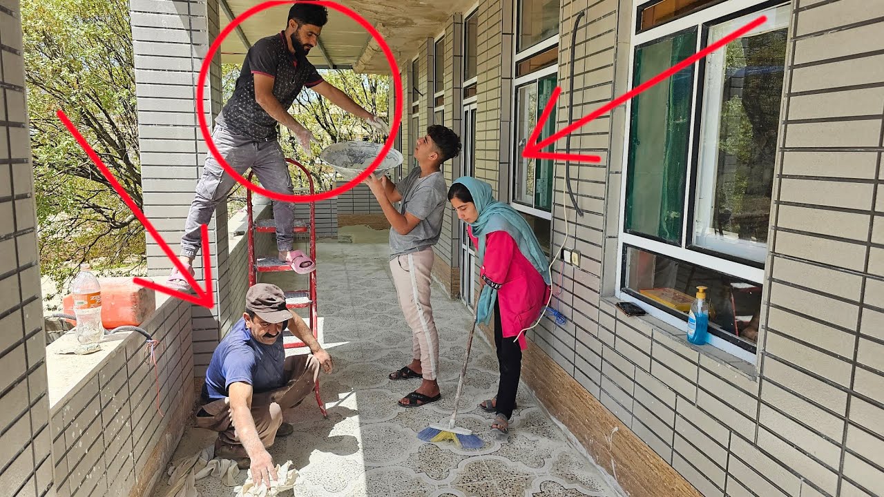 Setara and Mirza Ali's unceasing efforts in the craftsmanship and tiling of the house