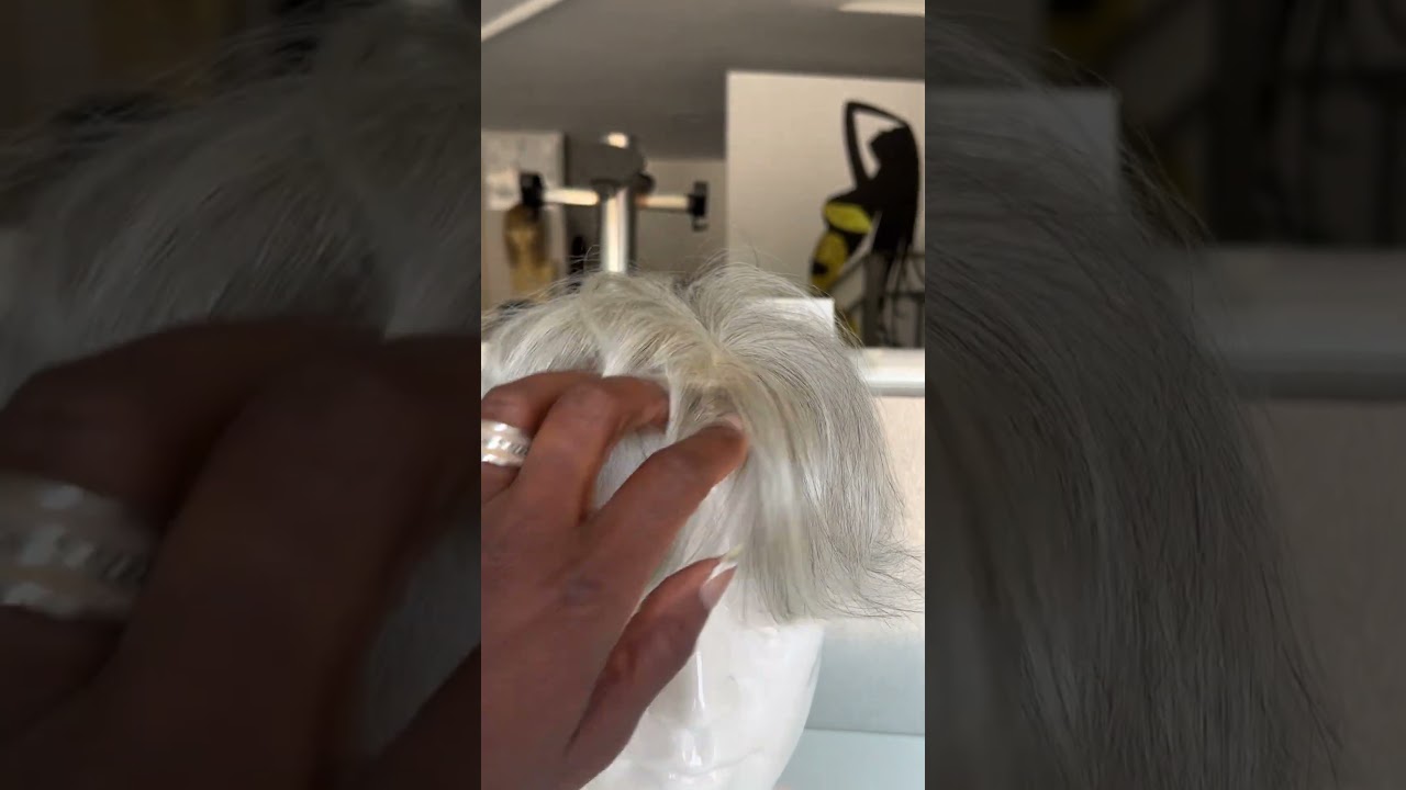 Protesi capillare uomo patch cutaneo colore sale e pepe, pratica e realistica