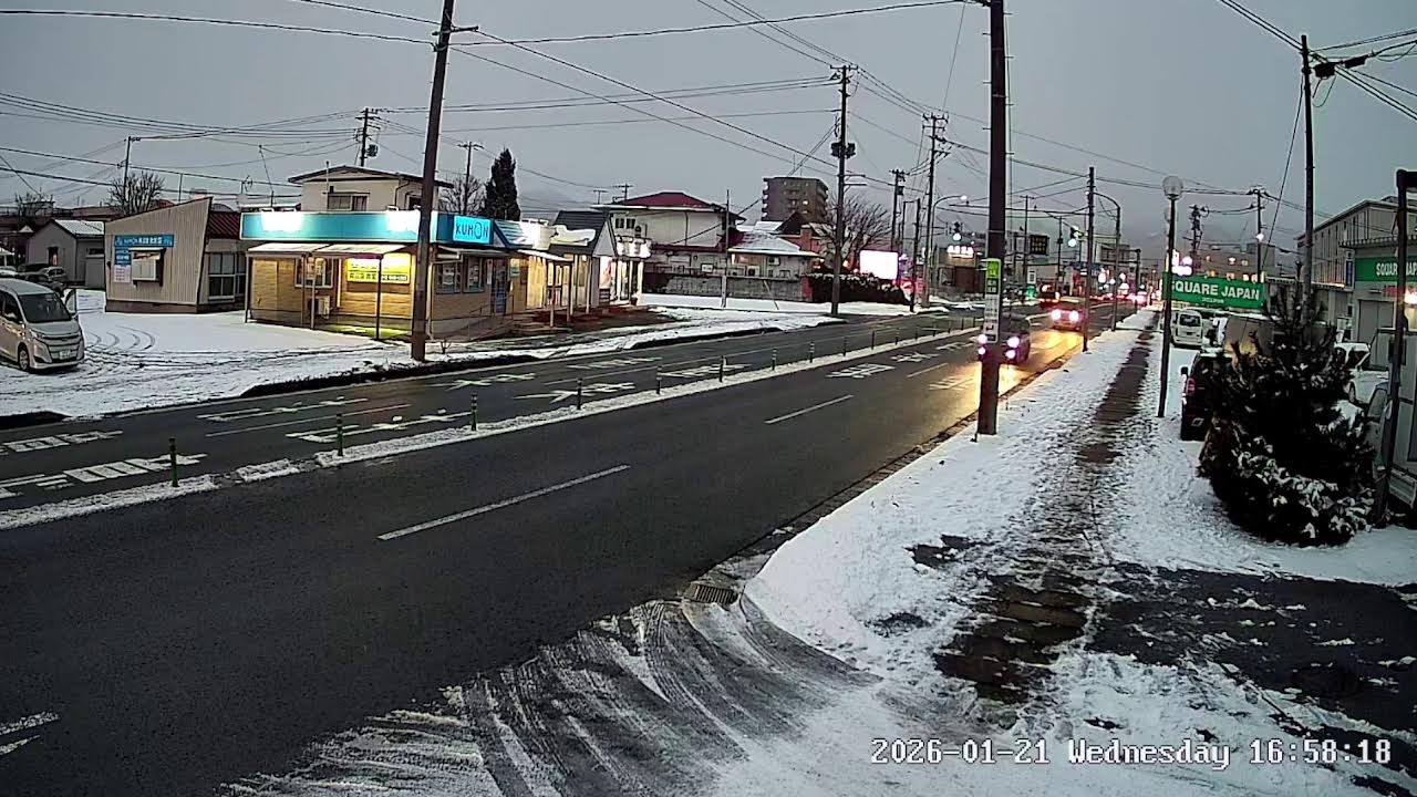 山形県山形市南館国道348号線ライブカメラ Yamagata Yamagatashi Live camera.world.cam