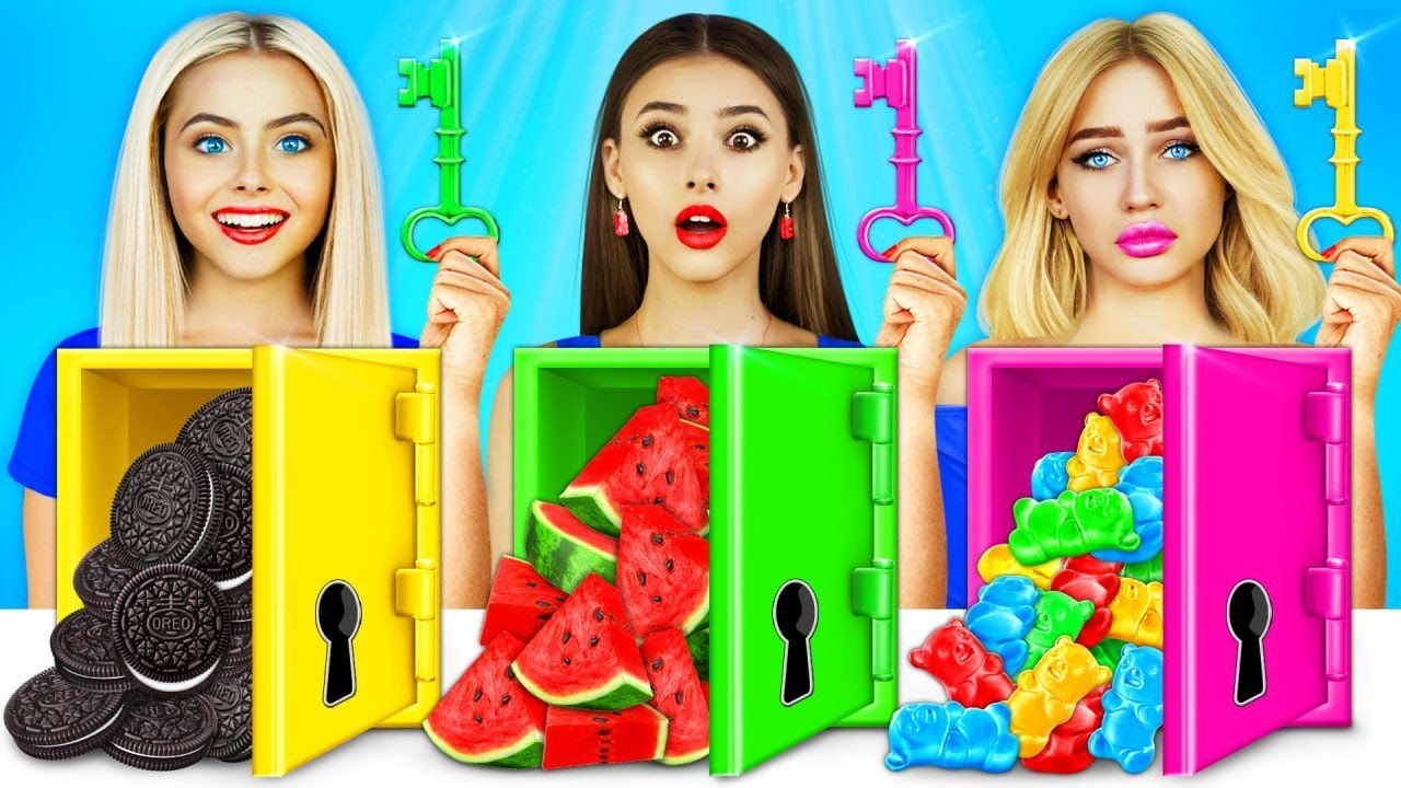 Solve the Mystery Challenge of 1000 Keys | Try Not to Eat Wrong Mystery Candy by RATATA CHALLENGE