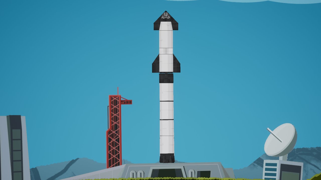 Tiny Space Academy - Starship with Booster landing, to Mars and back (complex build) iOS