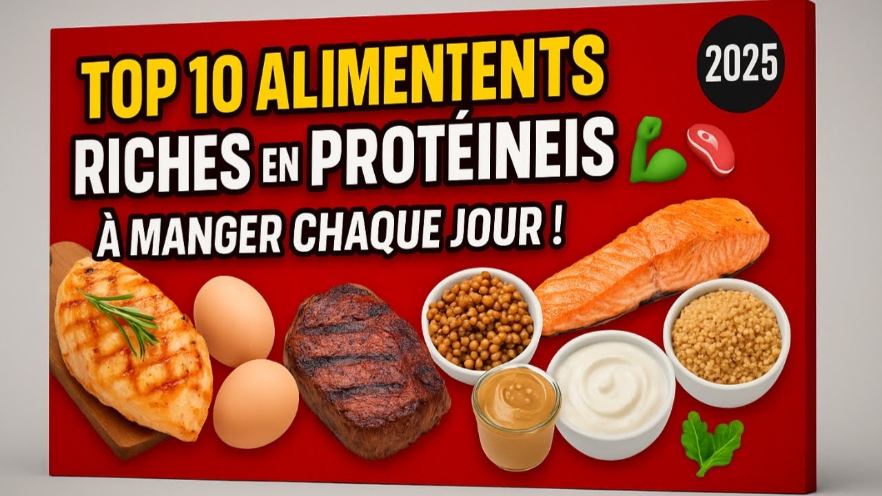 Top 10 aliments riches en prot&eacute;ines &agrave; manger chaque jour 🍗🥚